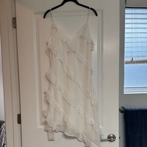 Abercrombie & Fitch White Ruffle Dress